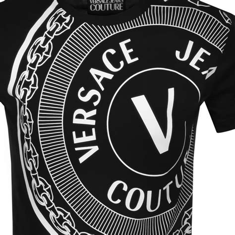 versace jeans t-shirt print nero|Versace Jeans Couture Logo.